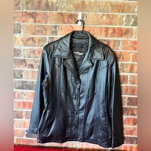 Y2K Maxima Wilson Black Leather Jacket Women’s Size:Large
